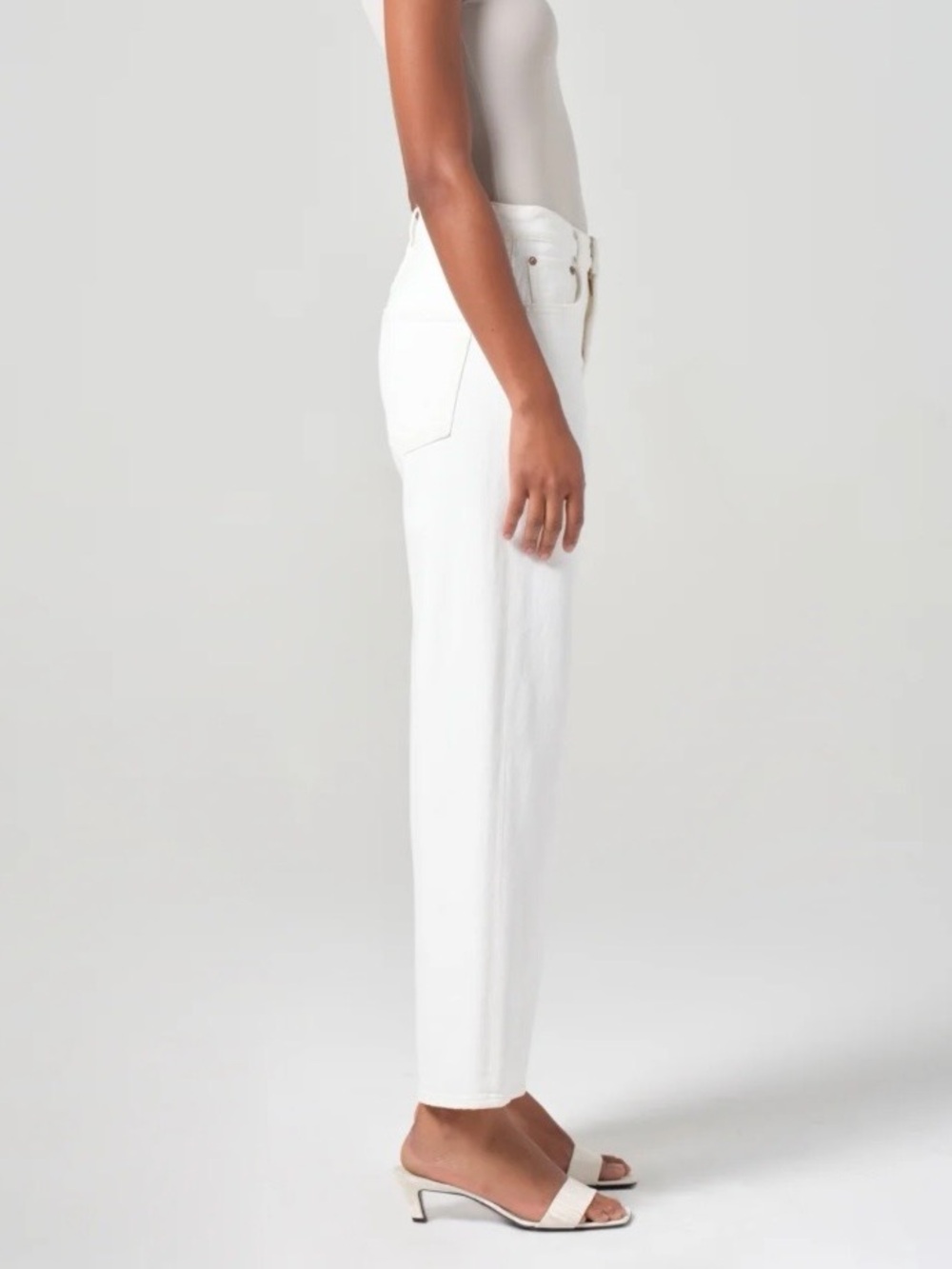 AGOLDE Ren High Rise Wide Leg Jeans White Denim Size 29 NWOT - Picture 4 of 11